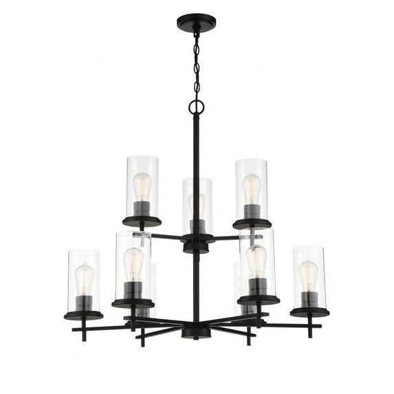 9 Light Chandelier-Coal Finish -Traditional Installation Minka Lavery 4099-66A