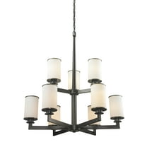 9 Light Chandelier In Art Moderne Style 29 Inches Wide By 32.88 Inches High-Olde Bronze Finish    -Traditional Installation Z-Lite 413-9