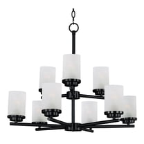 10206FTBK Maxim Lighting Corona-9 Light Chandelier in Contemporary style-28 Inches wide by 23 inches high -Traditional Installation