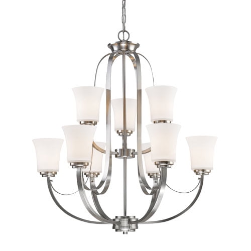9 Light Chandelier In Fusion Style 29 Inches Wide By 32.5 Inches High-Brushed Nickel Finish Z-Lite 7000-9Bn
