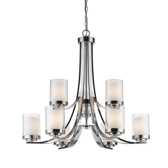 Z-Lite Willow 9 Light Chandelier in Chrome