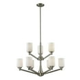 thumbnail image 1 of 9 Light Chandelier in Fusion Style 31.13 inches Wide By 67.75 inches High-Brushed Nickel Finish Bailey Street Home 372-Bel-1776969, 1 of 1