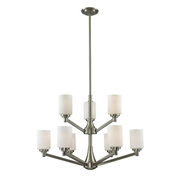 9 Light Chandelier in Fusion Style 31.13 inches Wide By 67.75 inches High-Brushed Nickel Finish Bailey Street Home 372-Bel-1776969