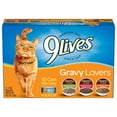 thumbnail image 1 of 9 Lives Gravy Favorites Wet Cat Food Variety Pack, 5.5-Ounce Cans, 12 Count, 1 of 8