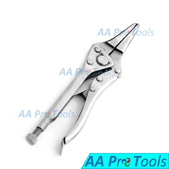 9" Long Needle Nose Mole Locking Vise/Vice Grips Jaw Locking Hold Clamps