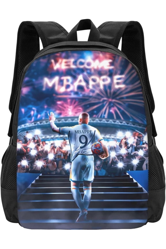 #9 Mbappe Adult Simplicity Backpacks Bag Laptop Bag Bookbag Backpack 16.5 Inch For Daily