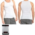 thumbnail image 1 of 9 Men A-Shirt Cotton Tank Top Muscle Ribbed Casual Tee Muscle Undershirt White L, 1 of 3