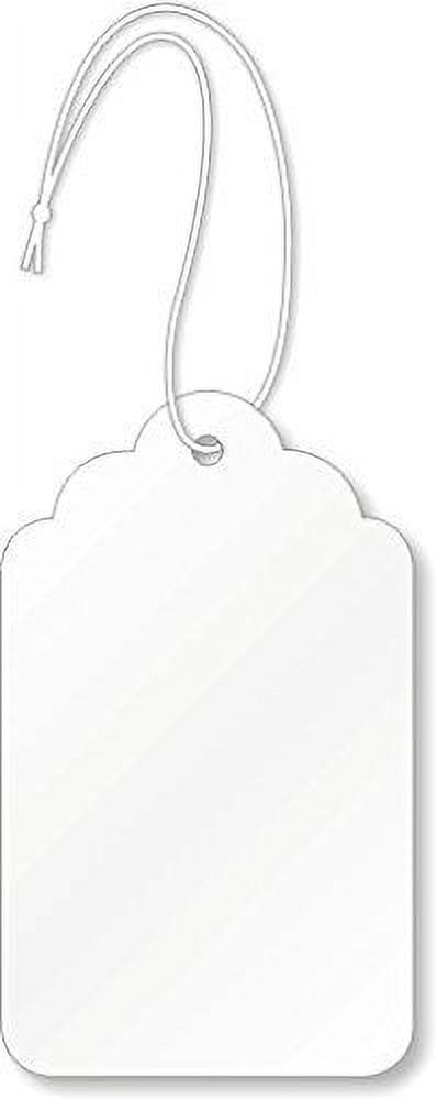 9 Merchandise Tag (3.25 x 2/3-1/4 x 2), White 12-Pt. Cardstock