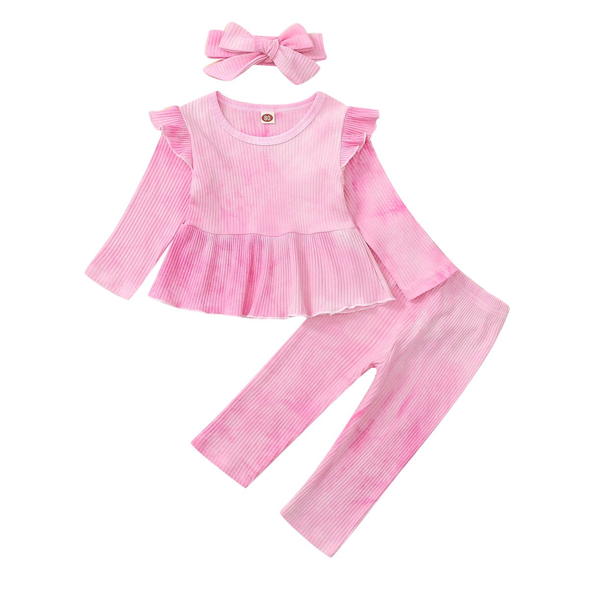 9 Months Baby Girls Clothes 12 Months Girls 3PCS Outfits Tiedye Winter