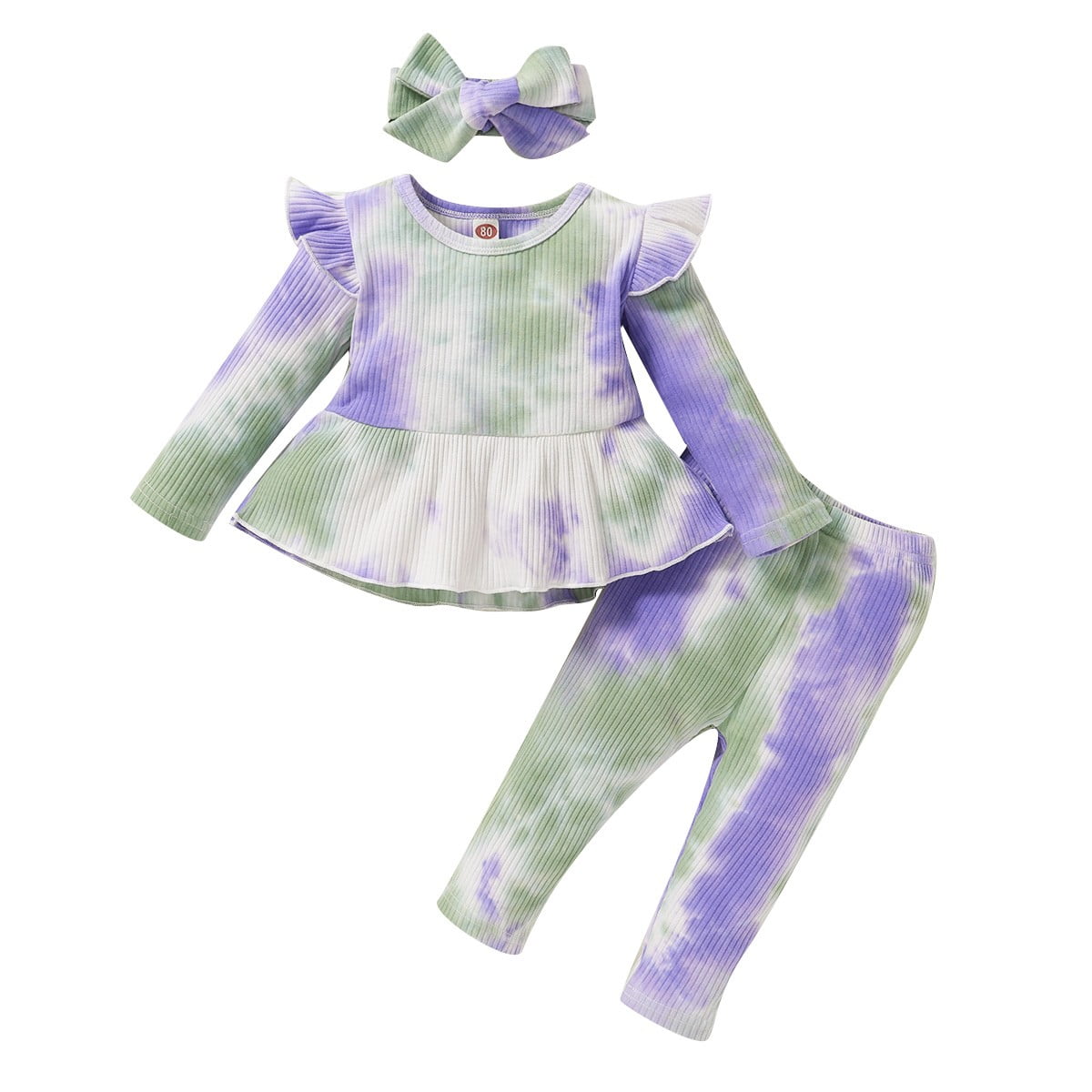 9 Months Baby Girls Clothes 12 Months Girls 3PCS Outfits Tie-dye Winter ...