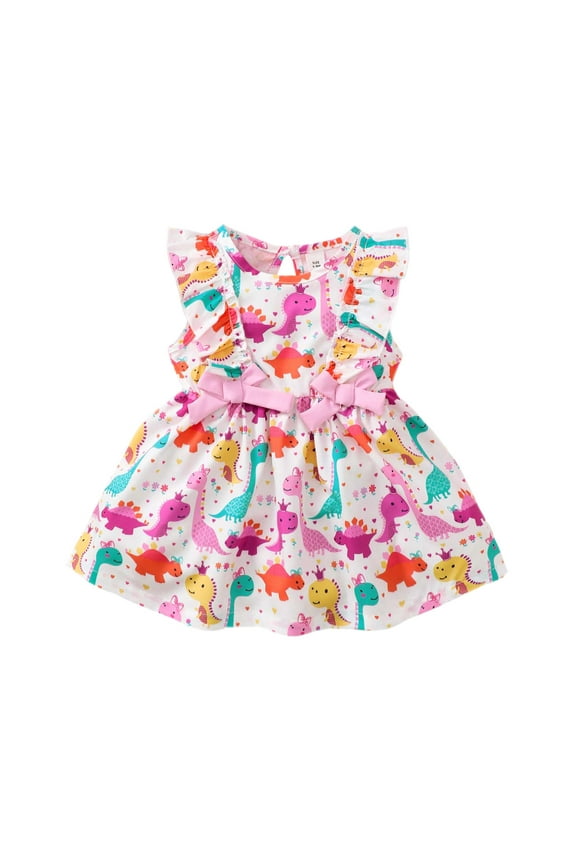 9 Months Baby Girls Dress 12 Months Girls Sleeveless Dress Cute Bowknot Infant Girls Summer Sundress Multicolor