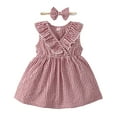 thumbnail image 1 of 9 Months Baby Girls Dress 12 Months Girls Sleeveless Dress Infant Girl Summer Dress Red Plaid Dress, 1 of 7