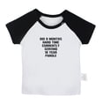 thumbnail image 1 of Did 9 Months Hard Time Serving 18 Years Parole Funny T shirt For Baby, Newborn Babies T-shirts, Infant Tops, 0-24M Kids Graphic Tees Clothing (Short Black Raglan T-shirt, 6-12 Months), 1 of 4