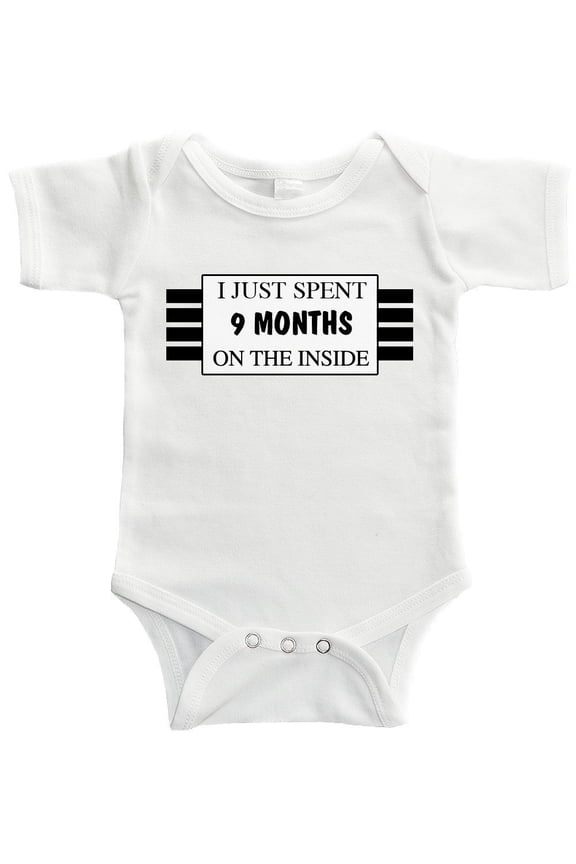9 Months On The Inside Baby One Piece Bodysuit
