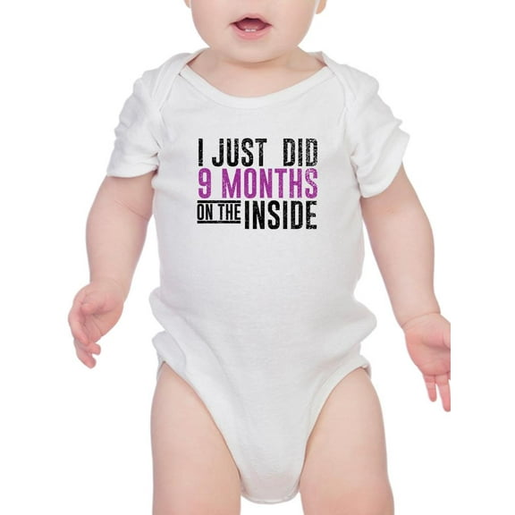 9 Months On The Inside Bodysuit Infant -Smartprints Designs,  12 Months