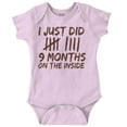 thumbnail image 1 of 9 Months On The Inside Tally Marks Romper Boys or Girls Infant Baby Brisco Brands NB, 1 of 6
