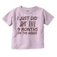 thumbnail image 1 of 9 Months On The Inside Tally Marks Toddler Boy Girl T Shirt Infant Toddler Brisco Brands 3T, 1 of 6