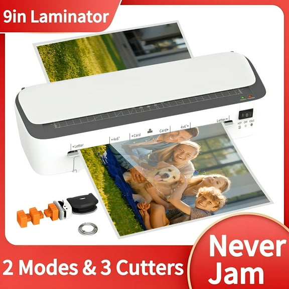 9" Multifunction Laminator - Hot/Cold, 36 Pouches, Built-in Trimmer for A4 & Crafts. Perfect Gift For 2026.