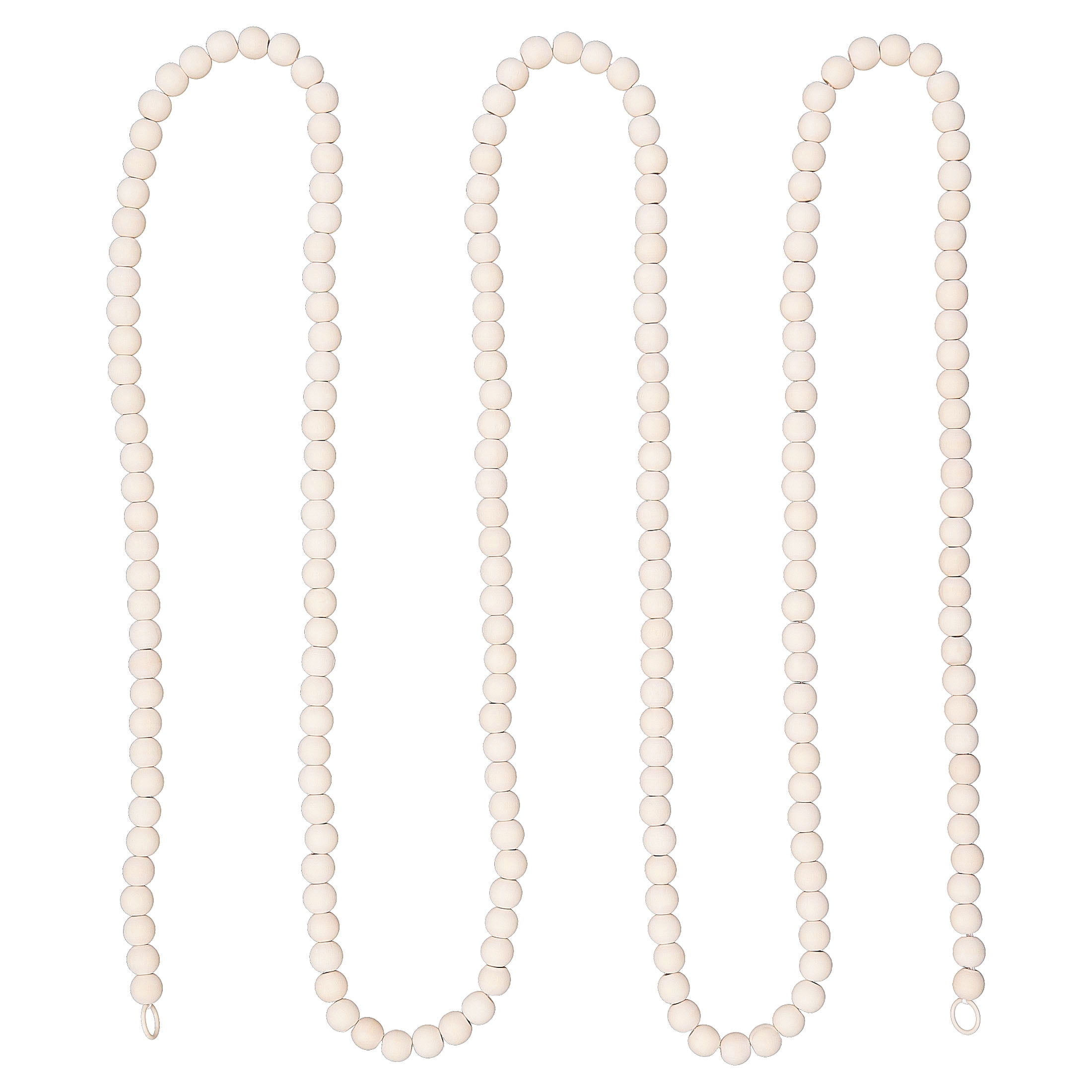 Wood Bead Christmas Garland, Beige, 9', by Holiday Time