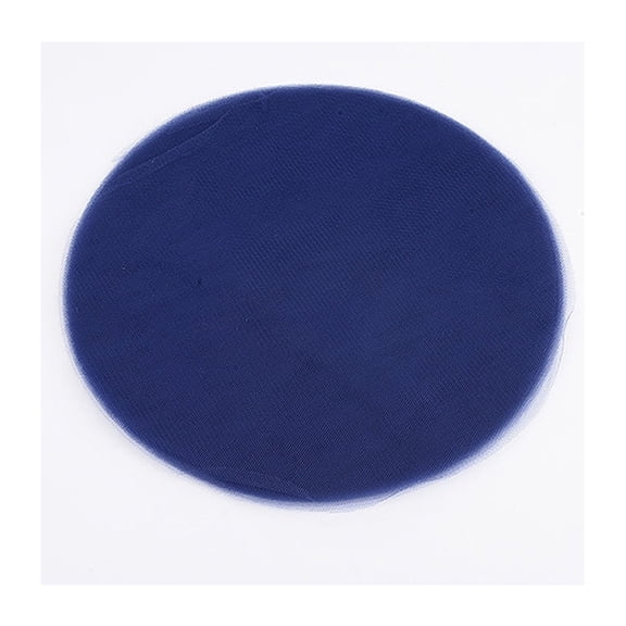 9" Round Navy Blue Sheer Organza Circles - 25 Pack, Shimmery Fabric, Tight Weave