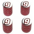thumbnail image 1 of 9 Number Nine Tire Rim Wheel Aluminum Valve Stem Caps, Multiple Colors, 1 of 1