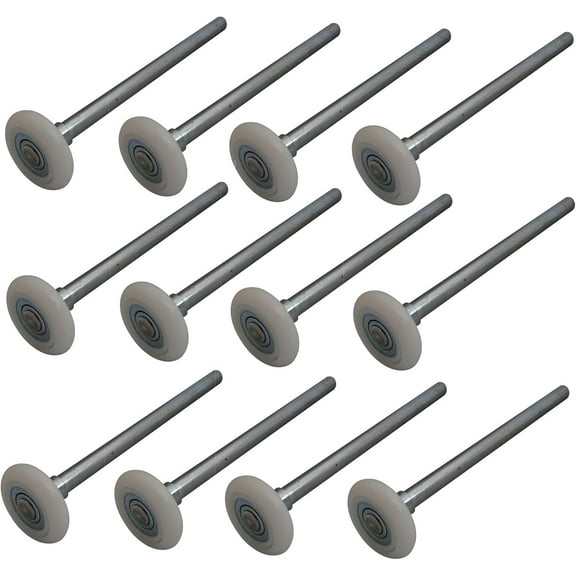 9" Nylon Grade Garage Door Roller Long Stem for use in 2" Track - 12 pcs