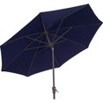 thumbnail image 1 of 9' Oct Home Patio Tilt Umbrella 8 Rib Crank Champagne Bronze with Navy Blue spun Acrylic Canopy, 1 of 2