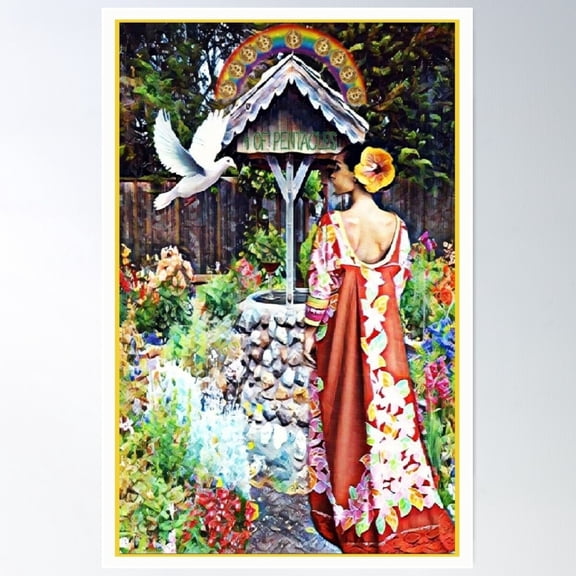 9 Of Pentacles Poster Wall Art, Modern Wall Decor For Living Room Bedroom, 8x12 UNFRAMED
