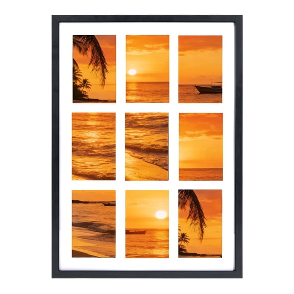 9 Opening 4x6 Collage Picture Frame, Black
