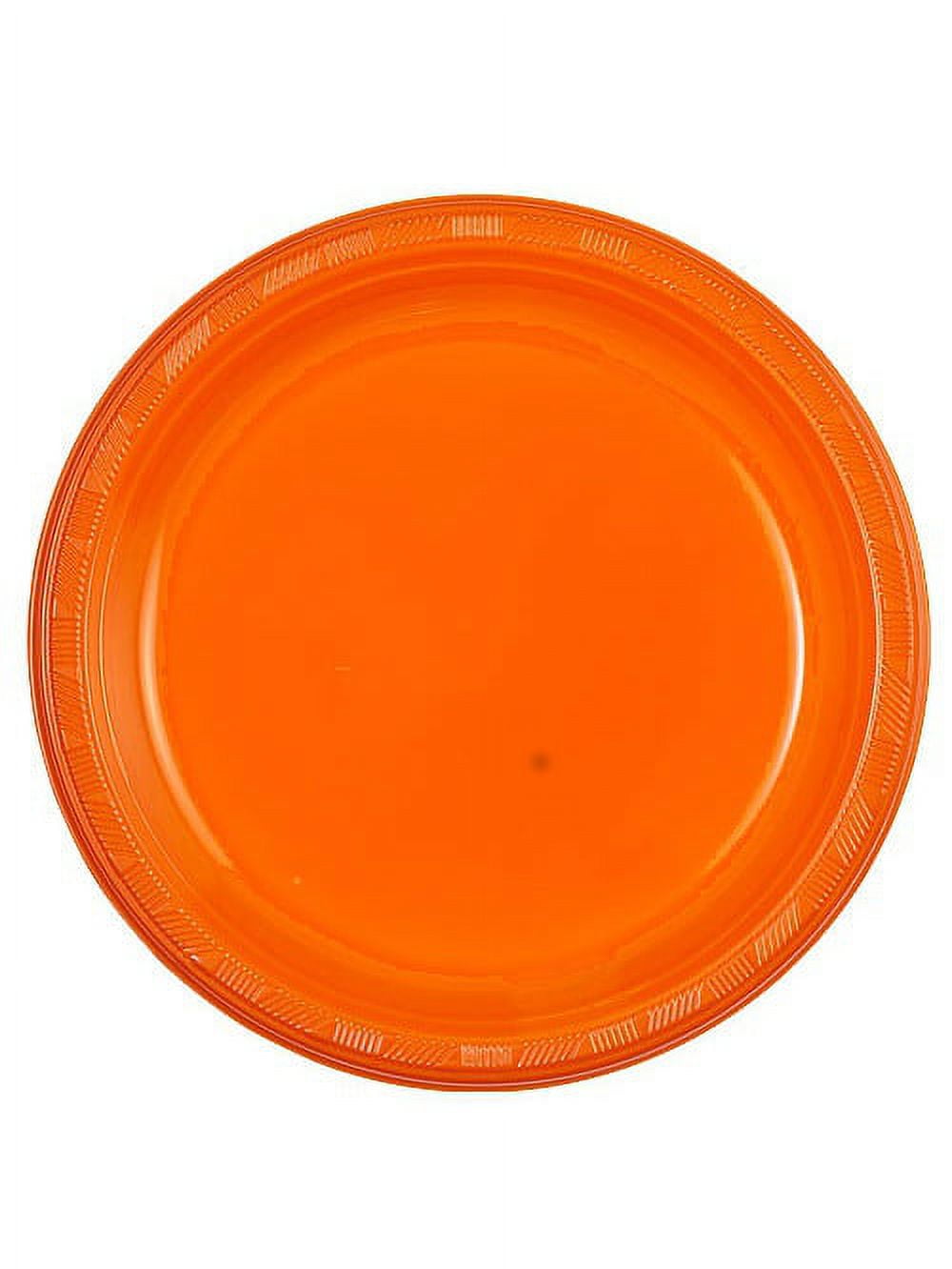 9" Orange Plastic Party Plates 50ct.