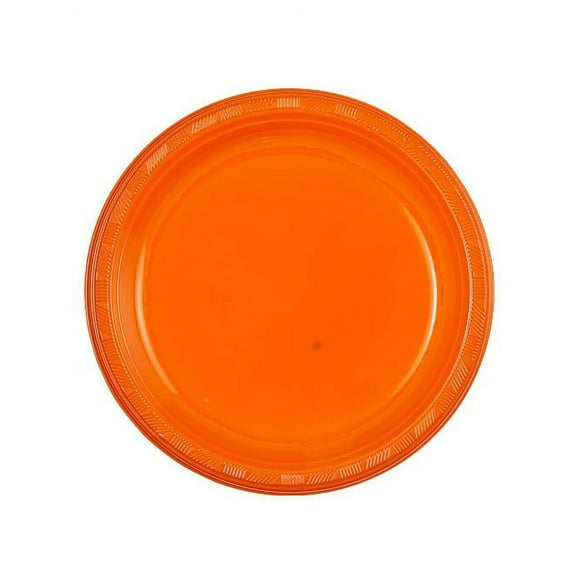 9" Orange Plastic Party Plates 50ct.
