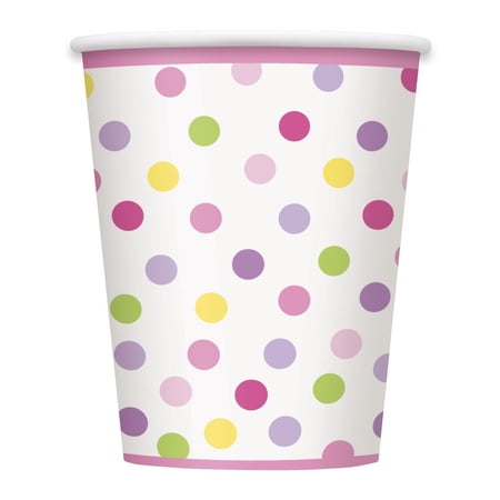 9-Ounce Pink Stork Baby Shower Paper Cups, 8pk