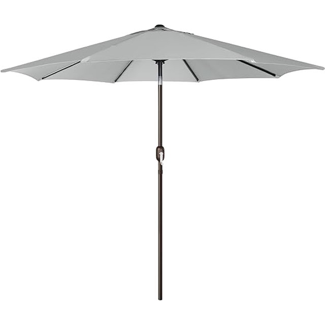 9' Outdoor Patio Umbrella, Yard Umbrella with 11 Sturdy Ribs, Push
