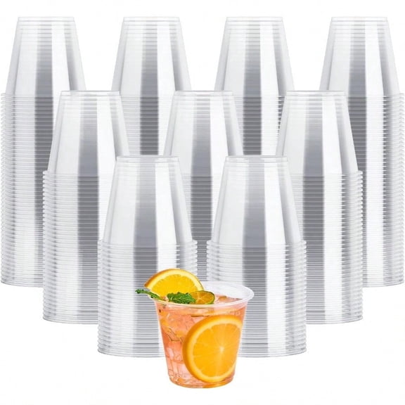 9 Oz Clear Plastic Cups 600 Pack Clear Disposable Cups Tumblers Perfect For Wedding Thanksgiving Birthday Halloween Christmas Party