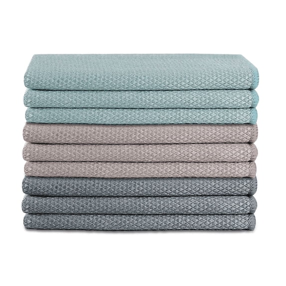 9 PACK Microfiber Glass Cleaning Cloths,15.7"x11.8" Lint Free Stainless Steel Windshield Shower Cleaning Cloth,Wine Glass Polishing Towel,Microfiber Wipes for Cleaning, Glass and Window Cleaner