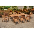 thumbnail image 1 of 9 PC A Grade Outdoor Patio Teak Dining Set - 94" Double Extension Rectangle Table & 8 Cellore Stacking Arm Chairs, 1 of 4