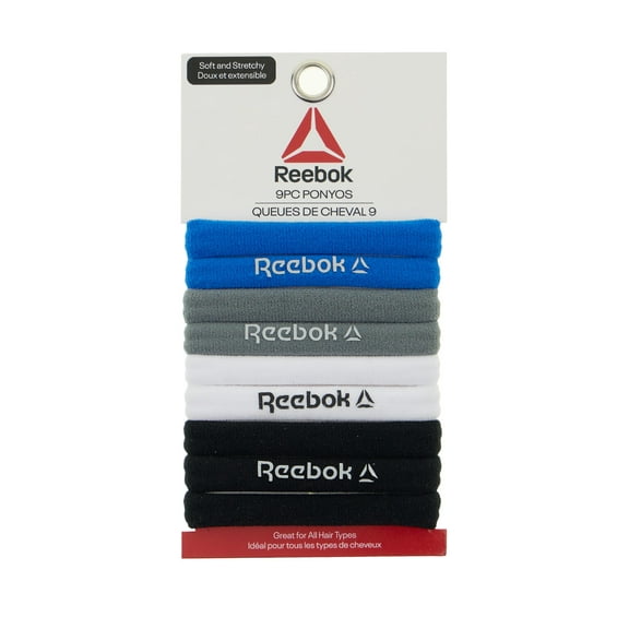 Reebok 9 Piece Ponyos For All Hair Types With Soft Fabric And Great Elasticity