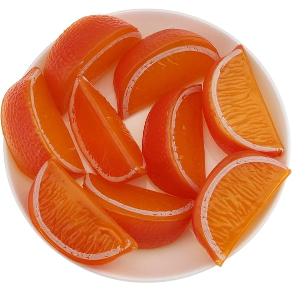 9 PCS Artificial Orange Lemon Slice Fake Fruits Slices Home Table Cabinet Decoration