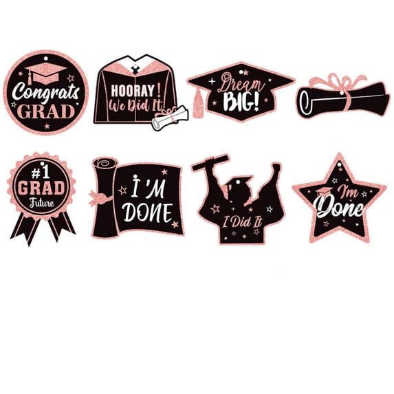 9 PCS Graduation Decoration - Class of 2026 Graduation, Graduation Party Decorations, Graduation Gifts, Senior 2026 Celebration Decor, Graduation Centerpieces for Tables Decoration #Hot Pink