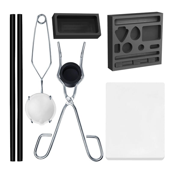9 PCS Graphite Melting Casting Kit for Metal Foundry Refining Jewelry Tool US