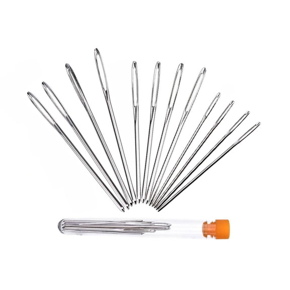 9 PCS Large Eye Blunt Sewing Needles Cross Stitch Knitting Needle Handmade Leather Embroidery Thread Needle Sewing Accessories