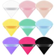 9 PCS Powder Puffs, Pure Cotton Soft Triangle Wedge Makeup Powder Puff for Loose Powder Mineral Powder Body Powder Cotton Velour Cosmetic Foundation Sponge Makeup Tool