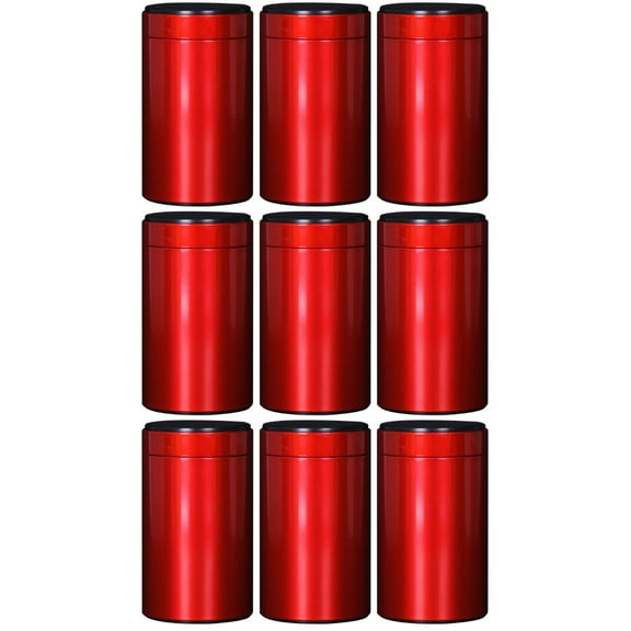 9 PCS Round Shape Metal Can Universal Sealed Storage Jar Delicate Tinplate Empty Iron Can Portable Tea Packaging Container Tinplate Metal Sealing Box for Home Store Use (