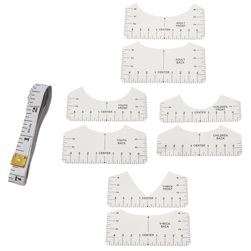 9 PCS -Shirt Alignment Tool, -Shirt Guide Ruler for Designing Clothing ...