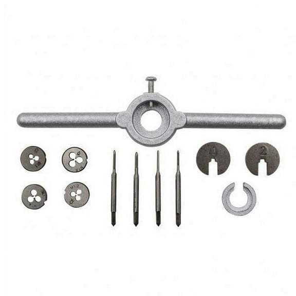 9 PCS Tap and Die Set Steel Tap and Die Thread Cutting Tool Precision Metric Bolts Engineering Tap and