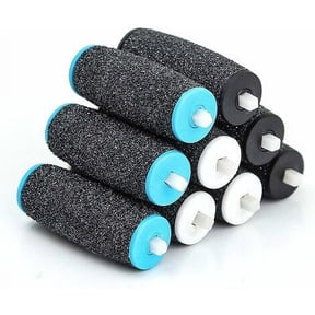 9 PEDI replacement rollers for refilling electronic foot files, including 3 additional rough 3 regular and 3 soft skin removers for hard skin removal