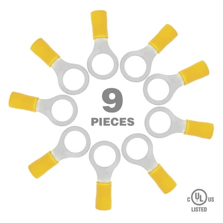 EverStart Ring Wire Connectors, Yellow, 9 Piece, RV5-10/12-10 AWG, UL Listed