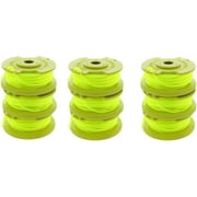 9 Pack 0.08" Premium String Trimmer Replacement Spool Line Fit for Ryobi ONE Plus AC80RL3 18v 24v 40v Cordless Trimmers, Weed Eater String Autofeed Replacement Spools Line Parts