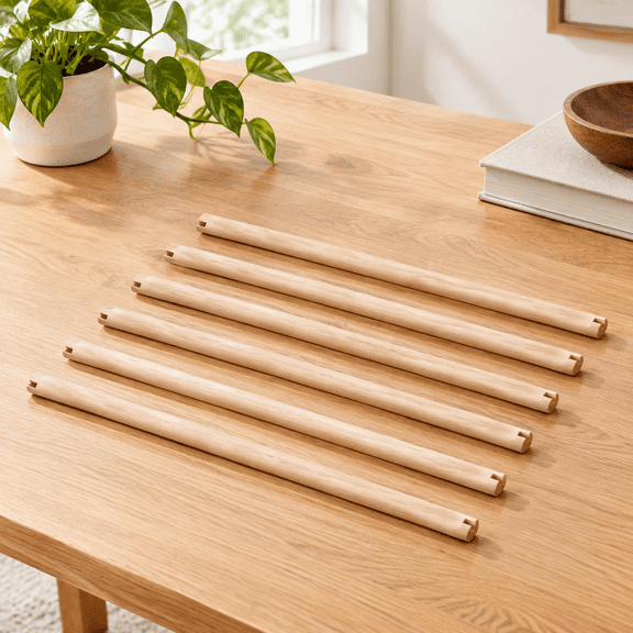 9 Pack 18 Inch Wooden Bird Perch Rods Replacement for Large Bird Cages