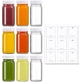 thumbnail image 1 of 9 Pack 2 oz Glass Shot Bottles w/ White Lids & 9 Labels - Small Clear Jar for Ginger, Wellness Shot, Juice, Sample, Whiskey - Travel Essentials Mini Bottles - Wide Mouth, Leakproof, Dishwasher Safe, 1 of 7